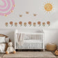 Rainbow Wall Stickers, Boho Rainbow Nursery Decor, Sun Daisy Butterfly Wall Decals, Kids Room Baby Girl Nursery Peel and Stick Wall Art