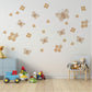 Butterfly Wall Stickers, Boho Nursery Decor, Neutral Daisy Flower Wall Decals, Kids Room Baby Girl Nursery Peel and Stick Wall Art