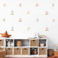 Leaf Wall Stickers, Boho Botanical Nursery Decor, Neutral Scandi Leaf Wall Decals, Kids Room Baby Nursery Peel and Stick Wall Art