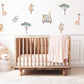 Safari Wall Stickers, Safari Animal Nursery Decor, Jungle Lion Giraffe Zebra Wall Decals, Kids Room Baby Nursery Peel and Stick Wall Art