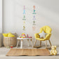 Number Wall Stickers, Educational Playroom Decor, 1-10 Montessori Number Words Wall Decals, Nursery Classroom Learning Peel and Stick Art