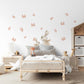 Bunny Wall Stickers, Bunny Nursery Decor, Neutral Butterfly Wall Decals, Boho Girls Room Baby Nursery Peel and Stick Wall Art