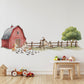 Farm Wall Stickers, Farm Animal Nursery Decor, Farmyard Barn Donkey Dog Wall Decals, Kids Room Baby Nursery Peel and Stick Wall Art