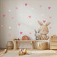 Heart Wall Stickers, Girls Nursery Decor, Pink Heart Wall Decals, Baby Girl Kids Bedroom Playroom Peel and Stick Wall Art