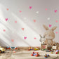 Heart Wall Stickers, Girls Nursery Decor, Pink Heart Wall Decals, Baby Girl Kids Bedroom Playroom Peel and Stick Wall Art
