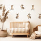 Donkey Wall Stickers, Farm Nursery Decor, Neutral Baby Donkey Animal Wall Decals, Gender Neutral Boho Kids Room Peel and Stick Wall Art