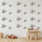 Helicopter Wall Stickers, Boys Nursery Decor, Grey Transport Wall Decals, Kids Room Playroom Baby Boy Nursery Peel and Stick Wall Art