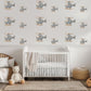 Helicopter Wall Stickers, Boys Nursery Decor, Grey Transport Wall Decals, Kids Room Playroom Baby Boy Nursery Peel and Stick Wall Art