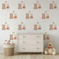 Teddy Bear & Bunny Wall Stickers, Neutral Nursery Decor, Rabbit Heart Wall Decals, Kids Room Baby Nursery Peel and Stick Wall Art
