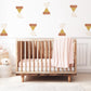 Boho Shapes Wall Stickers, Neutral Nursery Decor, Geometric Abstract Wall Decals, Terracotta Mustard Kids Room Peel and Stick Wall Art
