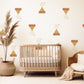 Boho Shapes Wall Stickers, Neutral Nursery Decor, Geometric Abstract Wall Decals, Terracotta Mustard Kids Room Peel and Stick Wall Art
