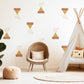 Boho Shapes Wall Stickers, Neutral Nursery Decor, Geometric Abstract Wall Decals, Terracotta Mustard Kids Room Peel and Stick Wall Art
