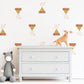 Boho Shapes Wall Stickers, Neutral Nursery Decor, Geometric Abstract Wall Decals, Terracotta Mustard Kids Room Peel and Stick Wall Art