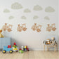 Train and Cloud Wall Stickers, Neutral Nursery Decor, Boho Transport Wall Decals, Kids Room Baby Boy Nursery Peel and Stick Wall Art