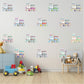 Train Wall Stickers, Pastel Nursery Decor, Colourful Watercolour Train Wall Decals, Kids Room Playroom Transport Peel and Stick Wall Art