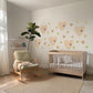 Heart Wall Stickers, Boho Nursery Decor, Sage Green Neutral Heart Wall Decals, Kids Room Baby Nursery Peel and Stick Wall Art
