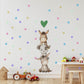 Farm Animal Wall Stickers, Baby Animal Nursery Decor, Donkey Goat Polka Dot Wall Decals, Neutral Kids Room Playroom Peel and Stick Art