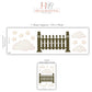 Cloud Wall Stickers, Star Nursery Decor, Neutral Fence Cloud Star Wall Decals, Gender Neutral Boho Kids Room Peel and Stick Wall Art