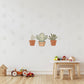 Botanical Wall Stickers, Boho Cactus Nursery Decor, Leaf Greenery Plant Wall Decals, Neutral Kids Room Baby Nursery Peel and Stick Wall Art
