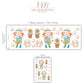 Girls Wall Stickers, Garden Nursery Decor, Little Gardener Girl Flower Bunny Wall Decals, Kids Bedroom Playroom Peel and Stick Wall Art
