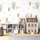 Girls Wall Stickers, Garden Nursery Decor, Little Gardener Girl Flower Bunny Wall Decals, Kids Bedroom Playroom Peel and Stick Wall Art