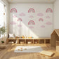 Rainbow Wall Stickers, Girls Nursery Decor, Pink Rainbow and Cloud Wall Decals, Baby Girl Kids Bedroom Playroom Peel and Stick Wall Art