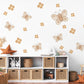 Butterfly Wall Stickers, Boho Nursery Decor, Neutral Daisy Flower Wall Decals, Kids Room Baby Girl Nursery Peel and Stick Wall Art