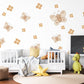 Butterfly Wall Stickers, Boho Nursery Decor, Neutral Daisy Flower Wall Decals, Kids Room Baby Girl Nursery Peel and Stick Wall Art