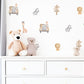 Safari Wall Stickers, Safari Animal Nursery Decor, Jungle Lion Giraffe Zebra Wall Decals, Kids Room Baby Nursery Peel and Stick Wall Art