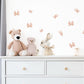 Bunny Wall Stickers, Bunny Nursery Decor, Neutral Butterfly Wall Decals, Boho Girls Room Baby Nursery Peel and Stick Wall Art