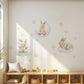 Bunny Wall Stickers, Moon and Stars Nursery Decor, Sleepy Bunny Cloud Star Wall Decals, Neutral Baby Nursery Peel and Stick Wall Art