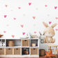 Heart Wall Stickers, Girls Nursery Decor, Pink Heart Wall Decals, Baby Girl Kids Bedroom Playroom Peel and Stick Wall Art
