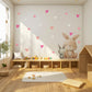 Heart Wall Stickers, Girls Nursery Decor, Pink Heart Wall Decals, Baby Girl Kids Bedroom Playroom Peel and Stick Wall Art