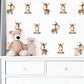 Donkey Wall Stickers, Farm Nursery Decor, Neutral Baby Donkey Animal Wall Decals, Gender Neutral Boho Kids Room Peel and Stick Wall Art