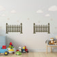Cloud Wall Stickers, Star Nursery Decor, Neutral Fence Cloud Star Wall Decals, Gender Neutral Boho Kids Room Peel and Stick Wall Art