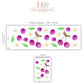 Cherry Wall Stickers, Girls Nursery Decor, Purple Cherry Daisy Fruit Wall Decals, Kids Bedroom Playroom Peel and Stick Wall Art