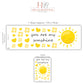 You Are My Sunshine Wall Sticker, Sunshine Nursery Decor, Sun Heart Flower Quote Wall Decals, Kids Room Baby Nursery Peel and Stick Art