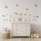 Duck Wall Stickers, Duck Nursery Decor, Duckling Daisy Butterfly Wall Decals, Neutral Farmhouse Kids Room Baby Nursery Peel and Stick Art