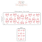 Pink Heart Wall Stickers, Girls Nursery Decor, Watercolour Boho Heart Wall Decals, Baby Girl Kids Bedroom Playroom Peel and Stick Art