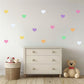 Rainbow Heart Wall Stickers, Colourful Heart Wall Decals, Pastel Nursery Decor, Girls Kids Room Playroom Peel and Stick Wall Art