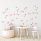 Pink Bow Wall Stickers, Coquette Heart Nursery Decor, Bow and Heart Wall Decals, Girls Room Baby Girl Nursery Peel and Stick Wall Art