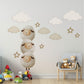Sheep Wall Stickers, Lamb Nursery Decor, Neutral Cloud Star Wall Decals, Counting Sheep Kids Room Baby Nursery Peel and Stick Art