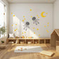 Astronaut Wall Stickers, Space Nursery Decor, Moon Star Astronaut Wall Decals, Boys Kids Room Baby Boy Peel and Stick Wall Art