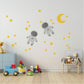 Astronaut Wall Stickers, Space Nursery Decor, Moon Star Astronaut Wall Decals, Boys Kids Room Baby Boy Peel and Stick Wall Art