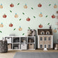 Apple Wall Stickers, Red Apple Nursery Decor, Watercolour Fruit Wall Decals, Kids Room Kitchen Playroom Peel and Stick Wall Art
