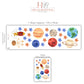 Planet Wall Stickers, Solar System Nursery Decor, Space Rocket Astronaut Wall Decals, Boys Kids Room Educational Peel and Stick Art