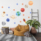 Planet Wall Stickers, Solar System Nursery Decor, Space Rocket Astronaut Wall Decals, Boys Kids Room Educational Peel and Stick Art