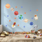 Planet Wall Stickers, Solar System Nursery Decor, Space Rocket Astronaut Wall Decals, Boys Kids Room Educational Peel and Stick Art
