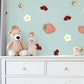 Ladybird Bee and Strawberry Wall Stickers, Garden Nursery Decor, Daisy Wall Decals, Girls Room, Peel and Stick