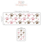 Paw Print Wall Stickers, Pink Puppy Paw Nursery Decor, Hearts Sparkles Kids Room, Girls Bedroom Cat Dog Peel and Stick Wall Art